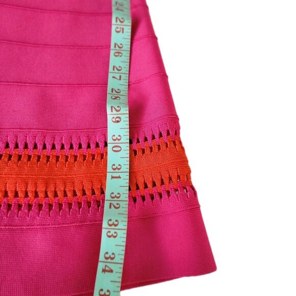 HERVÉ LÉGER Barbie pink BANDAGE Zoe MINI party coktail DRESS SM - Picture 11 of 14